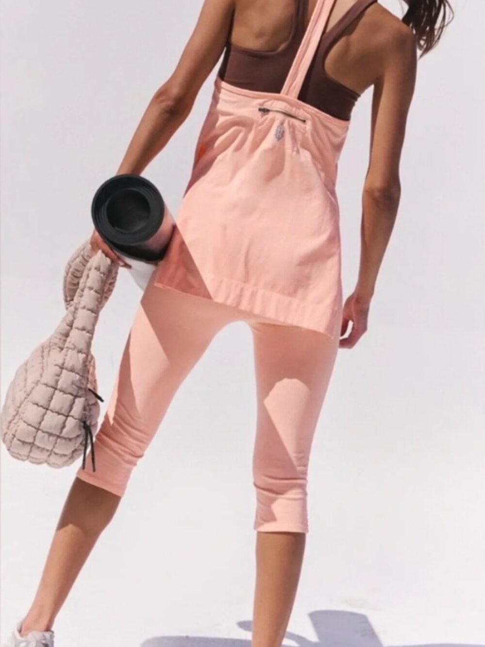 NWT Free People Movement Hot Shot Bare It All Set in Pastel Peach - Picture 4 of 9